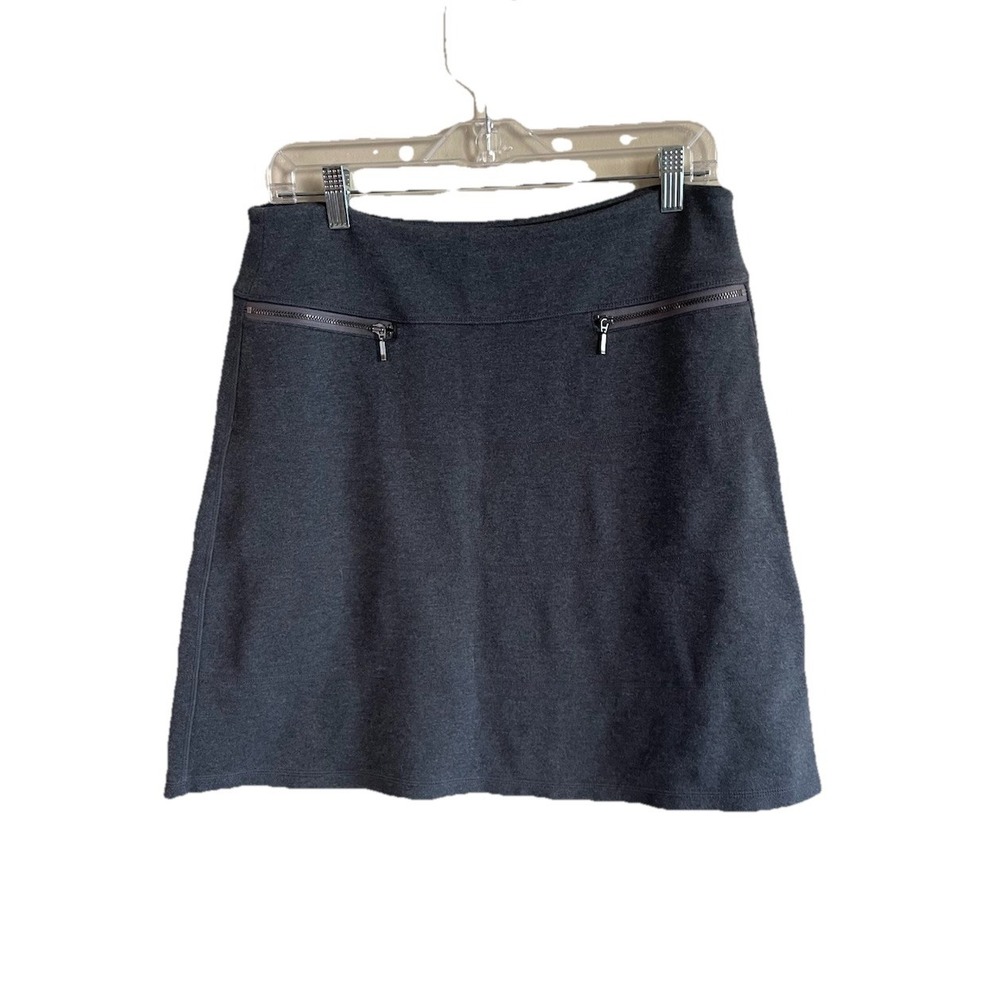 Athleta Womens Gray Heather Zip‎ Pocket Skort Style Size Medium golf pickleball